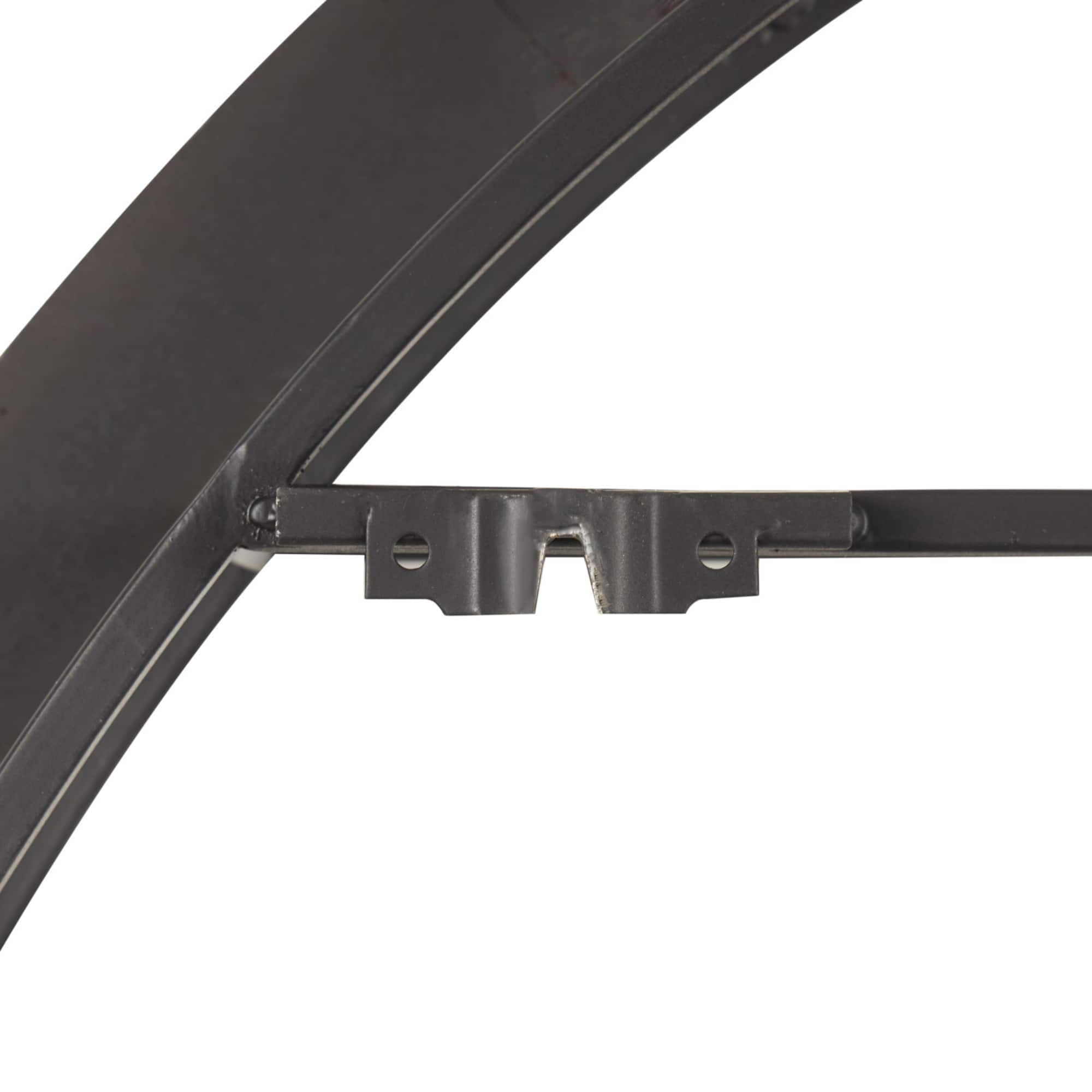 Black Metal Oval 13 Bottle Wall Wine Rack with Beaded Frame